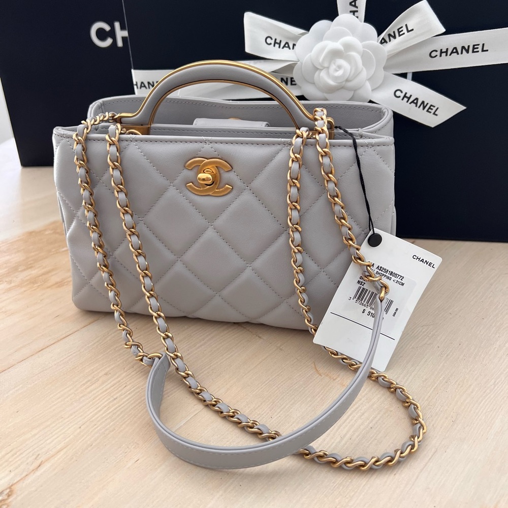 Chanel cross body shopper